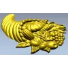 Рог Урожая - декоративная stl модель для ЧПУ