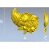 Рог Урожая - декоративная stl модель для ЧПУ