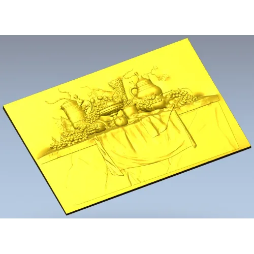 Виноградный натюрморт - рельефная 3D модель в формате STL
