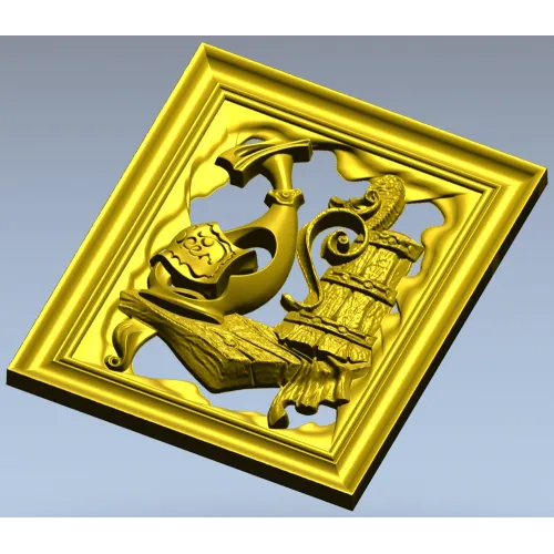 Antique Ewer and Cask Relief - STL 3D Model for CNC