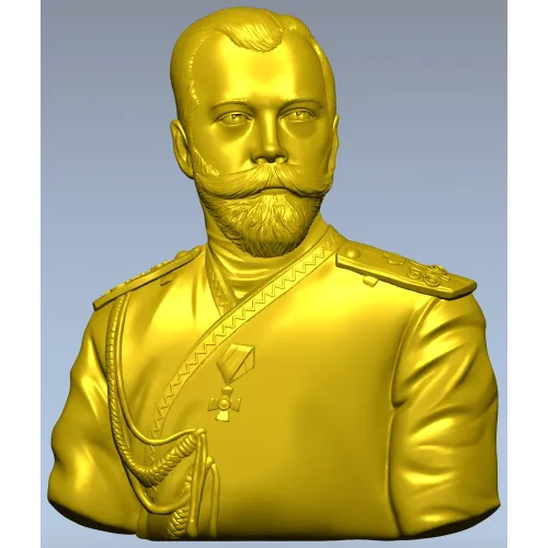 Портретный бюст в мундире - 3D модель STL для ЧПУ
