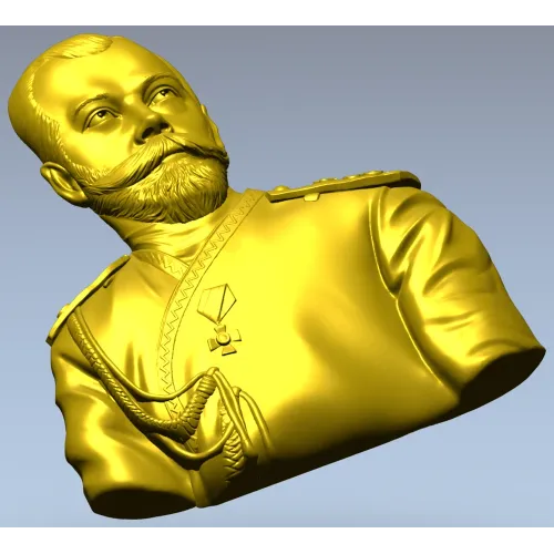 Портретный бюст в мундире - 3D модель STL для ЧПУ