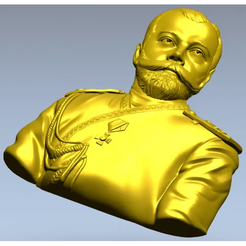 Портретный бюст в мундире - 3D модель STL для ЧПУ