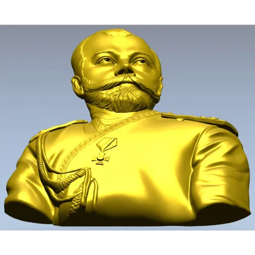 Портретный бюст в мундире - 3D модель STL для ЧПУ