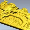 Yuletide Fireplace Relief - STL 3D model for CNC carving