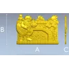 Yuletide Fireplace Relief - STL 3D model for CNC carving