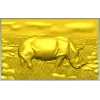 Носорог в траве - 3D панно STL для ЧПУ