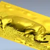 Носорог в траве - 3D панно STL для ЧПУ