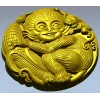 Playful Monkey Round Relief - STL 3D model for CNC