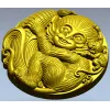 Playful Monkey Round Relief - STL 3D model for CNC