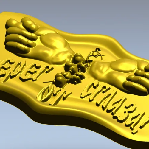 Guardian Hands Talisman - STL 3D model for CNC carving