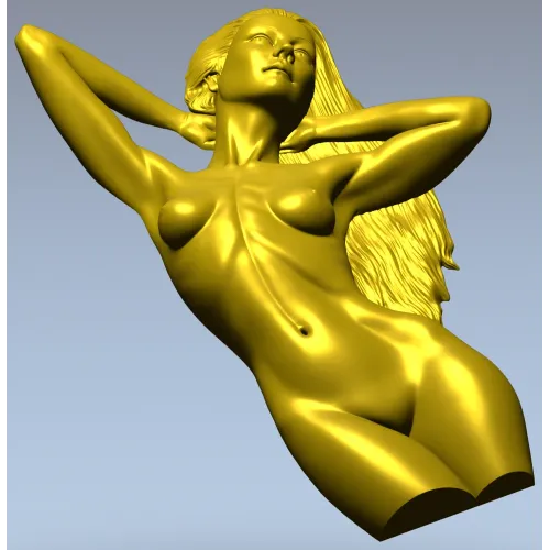 Скульптурная 3D модель девушки для ЧПУ в формате STL