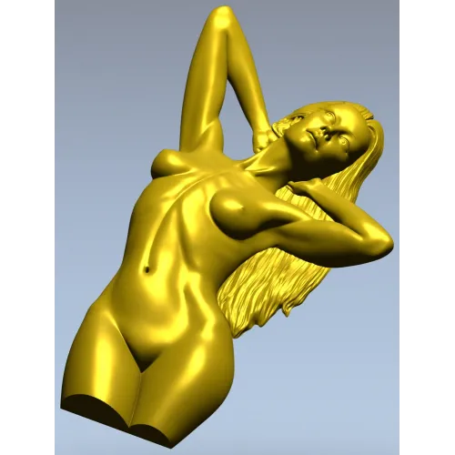 Скульптурная 3D модель девушки для ЧПУ в формате STL