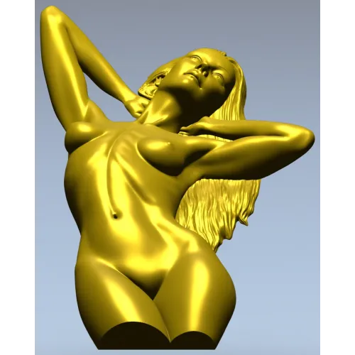 Скульптурная 3D модель девушки для ЧПУ в формате STL
