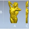 Скульптурная 3D модель девушки для ЧПУ в формате STL