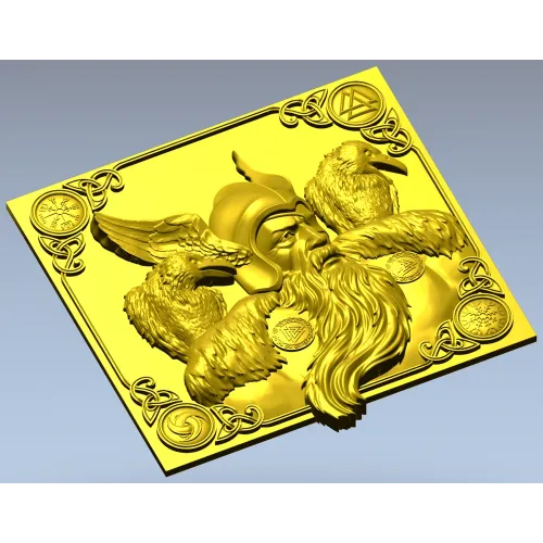 Odin с воронами - 3D модель STL для ЧПУ