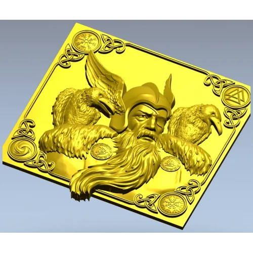 Odin с воронами - 3D модель STL для ЧПУ
