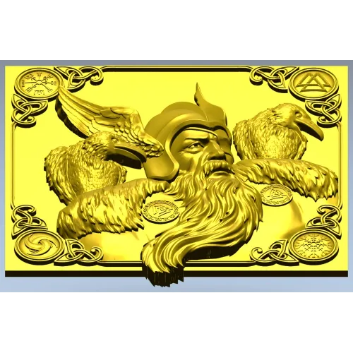 Odin с воронами - 3D модель STL для ЧПУ
