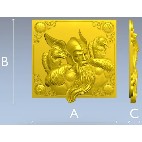 Odin с воронами - 3D модель STL для ЧПУ