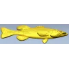 Реалистичная STL 3D модель окуня для ЧПУ - барельеф для фрезера