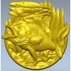 Окунь-барельеф - 3D модель STL для ЧПУ