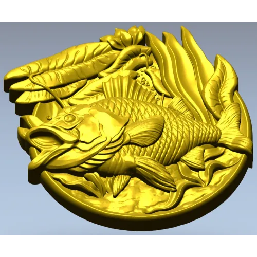 Окунь-барельеф - 3D модель STL для ЧПУ