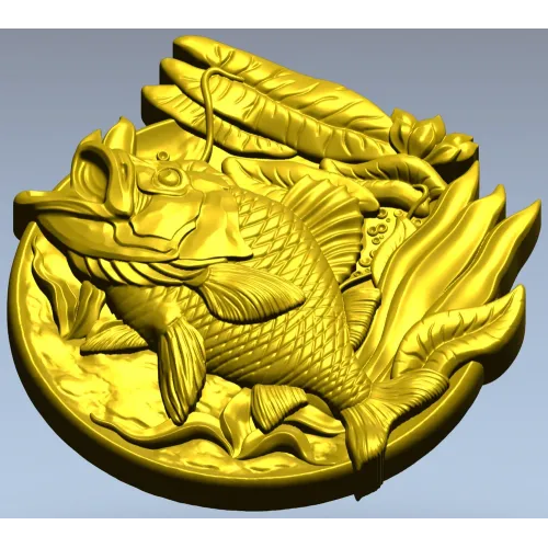 Окунь-барельеф - 3D модель STL для ЧПУ