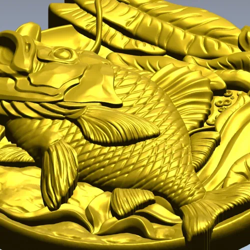 Окунь-барельеф - 3D модель STL для ЧПУ