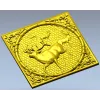 Медальон с лесным оленем - 3D модель STL для ЧПУ