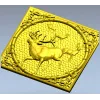Медальон с лесным оленем - 3D модель STL для ЧПУ
