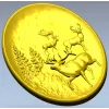 Овальный медальон с оленями - STL 3D модель для ЧПУ