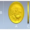 Овальный медальон с оленями - STL 3D модель для ЧПУ