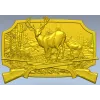 Stag in Forest High-Relief STL for CNC