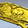 Stag in Forest High-Relief STL for CNC