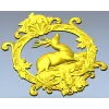 Олений медальон - 3D модель STL для фрезера