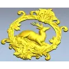 Олений медальон - 3D модель STL для фрезера