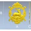 Олений медальон - 3D модель STL для фрезера