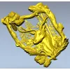 Forest Stag Emblem - detailed STL 3D model for CNC