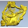 Forest Stag Emblem - detailed STL 3D model for CNC