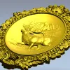 Овальный барочный медальон "Лесной медальон" - 3D модель STL для ЧПУ