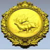 Овальный барочный медальон "Лесной медальон" - 3D модель STL для ЧПУ