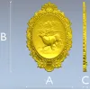 Овальный барочный медальон "Лесной медальон" - 3D модель STL для ЧПУ