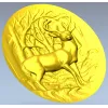 Oval Stag Relief - STL 3D Model for CNC Milling