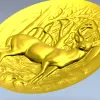 Oval Stag Relief - STL 3D Model for CNC Milling