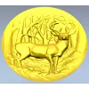 Oval Stag Relief - STL 3D Model for CNC Milling