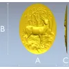 Oval Stag Relief - STL 3D Model for CNC Milling