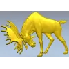 Олень в поклоне - рельефная 3D модель STL для ЧПУ