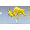Олень в поклоне - рельефная 3D модель STL для ЧПУ
