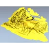 Лесной лось у избушки - 3D модель STL для ЧПУ