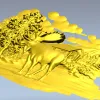 Лесной лось у избушки - 3D модель STL для ЧПУ
